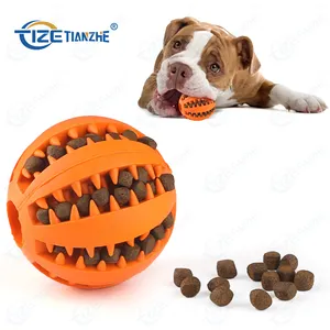 Pet chew resistance Toy Interactive Toys Rubber Dog Treat Ball Toy For Dog