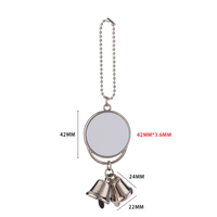 Pendentif en métal personnalisable par sublimation, motif cloche, cage à oiseaux, cœur, pour voiture, ornement photo, à suspendre au rétroviseur, cadeau commémoratif