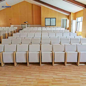 Sillas de auditorio modernas personalizables con paneles de pasillo Muebles de Teatro de tela para escuelas - Product Image 1