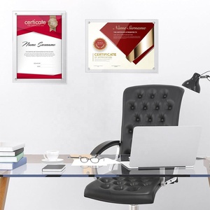 Porta-Retrato Flutuante de Acrílico Dupla Face para Montagem em Parede, Vertical e Horizontal, Transparente para Certificados - Product Image 6