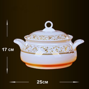2025 Hot Bán jingdezhen xương sứ Bộ đồ ăn cổ điển 56-mảnh Bộ đồ ăn với đũa thân thiện với môi và thả - Product Image 6