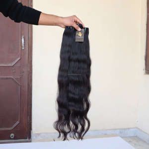 Mechones de cabello humano brasileño ondulado, cabello indio Virgen sin procesar, con cutícula, venta al por mayor - Product Image 4