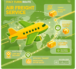 Expédition aérienne rapide porte-à-porte vers Turin, Italie, livraison sur le dernier kilomètre, expédition ponctuelle, prix bas, service de suivi complet - Product Image 3
