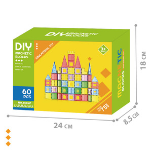 Nuovo Set di Blocchi Magnetici in Plastica da 7,5 CM, Certificato EN71, Giocattolo Educativo STEM per <span class=keywords><strong>Bambini</strong></span> dai <span class=keywords><strong>3</strong></span> <span class=keywords><strong>Anni</strong></span> in Su, Vendita all'Ingrosso 2026 - Product Image 2