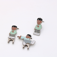 Épinglette de chapeau en émail avec logo personnalisé, motif livre mexicain, plaqué or, tailles sur mesure pour collection d'art