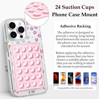Support adhésif en silicone pour téléphone, fixation mains libres pour coque de téléphone, support de téléphone portable adhésif, support miroir anti-stress