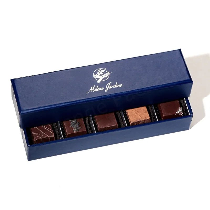 Benutzer definierter Druck Schokoladen boxen Deckel Schokolade 5 Stück Leere essbare Planeten Verpackungs box