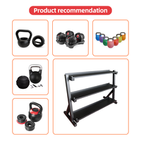 Haltères en fonte de couleur noire Helfit, poids standard, pour entraînement de fitness commercial et compétition