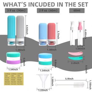 Leakproof Travel Bottle Set Reusable Refillable Silicone Containers Portable Travel <b>Spray</b> Bottle Face Cream Shampoo Empty Bottle - Product Image 4