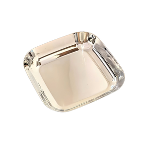 Chất Lượng Cao Sang Trọng Vuông Thực Phẩm Bữa Ăn Tối Khay 18/10 Thép Không Gỉ Trái Cây Tấm Nut Snack Tấm Lưu Trữ Món Ăn Với Tay Cầm - Product Image 4