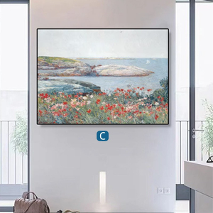 Vente en gros à prix réduit : Tableau sur <span class=keywords><strong>toile</strong></span> personnalisé avec <span class=keywords><strong>vue</strong></span> sur la plage et le paysage côtier, affiches murales encadrées pour la décoration intérieure - Product Image 3