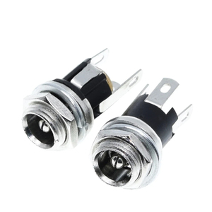 5.5mm x 2.1mm 5.5x2.1 DC cung cấp điện cắm kết nối + nữ kim loại Bảng điều chỉnh gắn kết ổ cắm jack cắm DC kết nối thiết bị đầu cuối Adapte - Product Image 2