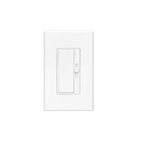 Interrupteur à bascule numérique certifié ETL US, variateur de lumière, max. 300W LED/CFL et 600W Incandescent, plaque murale sans vis unipolaire/tripolaire