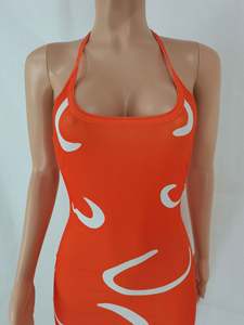 Halter dos nu femmes 2024 Design Sexy serré côtelé Club Mini nouvelle mode Shaper discothèque <span class=keywords><strong>moulante</strong></span> <span class=keywords><strong>robe</strong></span> d'été - Product Image 5