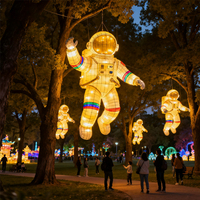 Lanterne d'astronaute lumineuse personnalisée pour Noël, la Saint-Valentin, la remise des diplômes, Thanksgiving, les fêtes d'anniversaire, les événements ludiques - Vente chaude