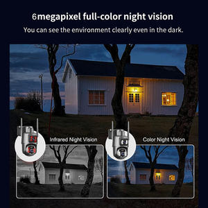 Rscamtom 4K telecamera solare esterna impermeabile a doppia lente umana di rilevamento del movimento allarme di sicurezza telecamera solare - Product Image 5