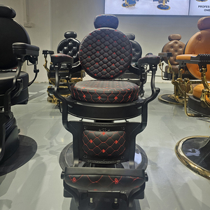 Chaise de coiffure multifonctionnelle moderne, noire, robuste, inclinable, électrique, avec massage, pour salon de coiffure - Product Image 6