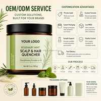 Crème Capillaire Réparatrice 100% Biologique Nourrissante Effet Soie à l'Huile de Romarin et de Batana pour la Croissance des Cheveux Bouclés/Secs – Formule Concentrée
