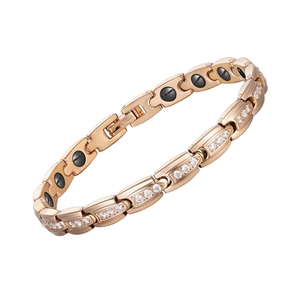 Titanium Steel Energy <strong>Bracelet</strong> with Crystal Inlay, <strong>Magnetic</strong> Health <strong>Bracelet</strong> for <strong>Women</strong>, Fashion Jewelry Gift - Product Image 5