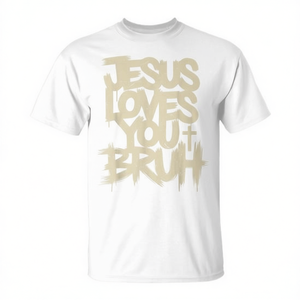 Camiseta de manga corta inspiradora Faith Hope Love, unisex, para adultos, con cuello redondo, estampado digital - Product Image 2