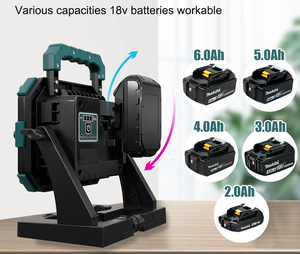 Luz LED DE TRABAJO recargable de haz de inundación de alta potencia de 18V, batería de 10000 lúmenes con soporte de trípode <span class=keywords><strong>para</strong></span> inspección de sitio <span class=keywords><strong>para</strong></span> uso en jardín - Product Image 4