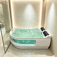 Baignoire Spa Jacuzzi 2 Personnes avec Jets Hydromassants et Kits de Massage Intérieur