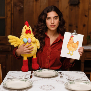 Peluche de poulet mignon super doux avec des oeufs colorés et des bottes rouges pour les enfants pour jouer cadeau de décoration de Pâques pour les amoureux des objets mignons - Product Image 1