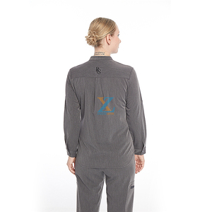 Infirmière de haute qualité gommage à manches longues chemise conception femmes ensembles uniformes du personnel - Product Image 3