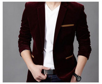 Costume Homme Côtelé Printemps-Automne, Coupe Ajustée, Simple Boutonnage, Style Business Décontracté