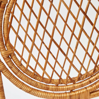 Chaise en rotin tressé à la main, assise en osier naturel, élégante et robuste, chaise d'appoint bohème pour la maison et le patio