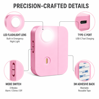 Sensor de Alarma Magnético Recargable para Puerta OEM 130DB, Alerta de Seguridad Inalámbrica para Ventana, USB Tipo-C, Logotipo Personalizado, Antirrobo para Hogar y Viajes