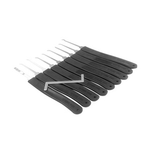 Klom 11 Pcs Locksmith Lock Pick Tools Kit 11 In 1 Door Opener Supplies Practice Stainless Steel Lockpicking Tool - Product Image 2