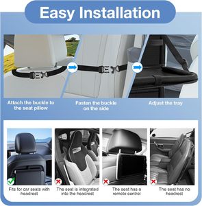 Organisateur de siège arrière de voiture 9 poches de rangement Support de <span class=keywords><strong>tablette</strong></span> Kick Mats Seat Protector Essential Travel Gear for Kids Adults - Product Image 6