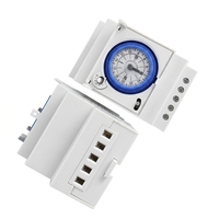 ELSINE SUL181d Saklar Timer Program Harian DIN Rail Mekanik Kuarsa 24 Jam Dial 16 A