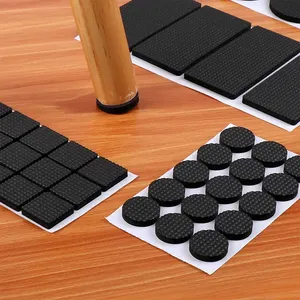 Environmental Odorless Products And Silicone Rubber Gasket Round Black Pads Universal Anti Vibration Feet Pads