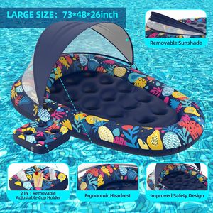 Silla Flotante Inflable y Plegable para Piscina, Hamaca Flotante para Exteriores - Product Image 3