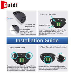 Détecteur <span class=keywords><strong>de</strong></span> mouvement à micro-ondes haute sensibilité pour <span class=keywords><strong>porte</strong></span> avec sonde radar améliorée 24,125 GHz - Product Image 4