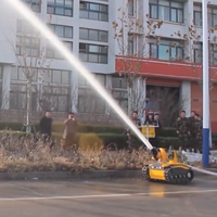 Robot de lutte contre l'incendie électrique télécommandé Guoxing 'Little Kingkong' 40L/s, équipement à chenilles en caoutchouc RXR-M40D-11KT, portée d'eau de 65 m, 2 h d'autonomie