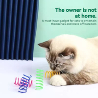 Juguete de Plástico Colorido para Mascotas, Juguete Interactivo para Gatos con Movimiento de Rebote, para Entretenimiento Autónomo