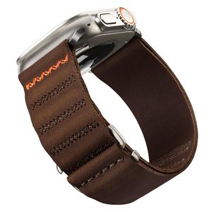 Suitisbest Bandas de cuero genuino de grano superior para <span class=keywords><strong>Apple</strong></span> <span class=keywords><strong>Watch</strong></span> S-Hook Correa Compatible Series 10 <span class=keywords><strong>Ultra</strong></span> SE 9 8 7 6 5 4 3; Transpirable - Product Image 3