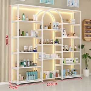 Luxury Beauty Salon Light Display <b>Shelf</b> Cosmetics Nail Skin Care Stand Cabinet Store Display <b>Shelf</b> Storage Rack - Product Image 3