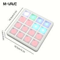 M-VAVE SMC-PAD POCKET Pengontrol MIDI Nirkabel Dengan 16 Strike Pad Desain Antarmuka USB-C Pengontrol Keyboard Midi Pad Kecil
