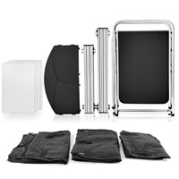 Mesa de cocina móvil para acampar al aire libre Mesa plegable de aleación de aluminio con gabinete de tela