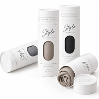 Emballage écologique en carton kraft pour sous-vêtements, serviettes, foulards, t-shirts, vêtements, tube en papier avec fenêtre découpée