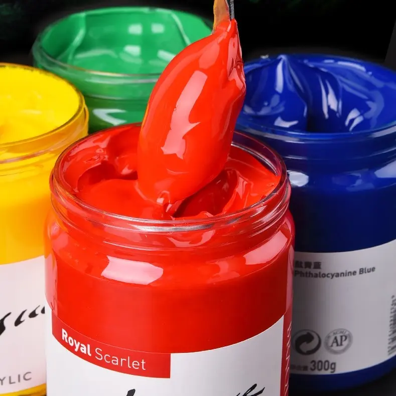 1000ml Acrylic Paint for Glass Canvas and Paper Vibrant Color Medium for Art and Craft Projects