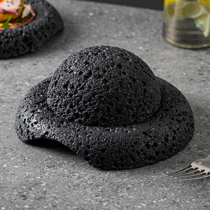 Cuenco de Cerámica con Diseño Artístico Japonés, Plato de Hielo con Forma de Planeta, Vajilla de Piedra Volcánica para Hotel, Presentación de Sushi y Mariscos para Fiestas - Product Image 4