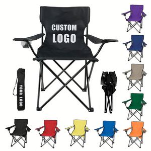 Silla de Camping Plegable Personalizada OEM/ODM, Silla de Pesca Portátil para Exteriores con Portavasos para Picnic y Playa - Product Image 1