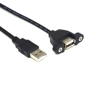 Câble d'extension <span class=keywords><strong>USB</strong></span> mâle-<span class=keywords><strong>femelle</strong></span> avec trous de fixation et embouts, conducteur en cuivre, <span class=keywords><strong>USB</strong></span> 2.0, montage sur panneau pour ordinateurs - Product Image 5