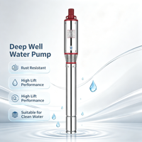 Pompe submersible pour puits profond en acier inoxydable 304 Cloud Flow D150QJD avec turbine flottante haute pression