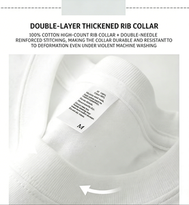 T-shirt imprimé en coton pur à col rond : Équipe, Travail, Uniformes. Logo personnalisé DIY, manches courtes, coton respirant, usage quotidien promotionnel. - Product Image 6